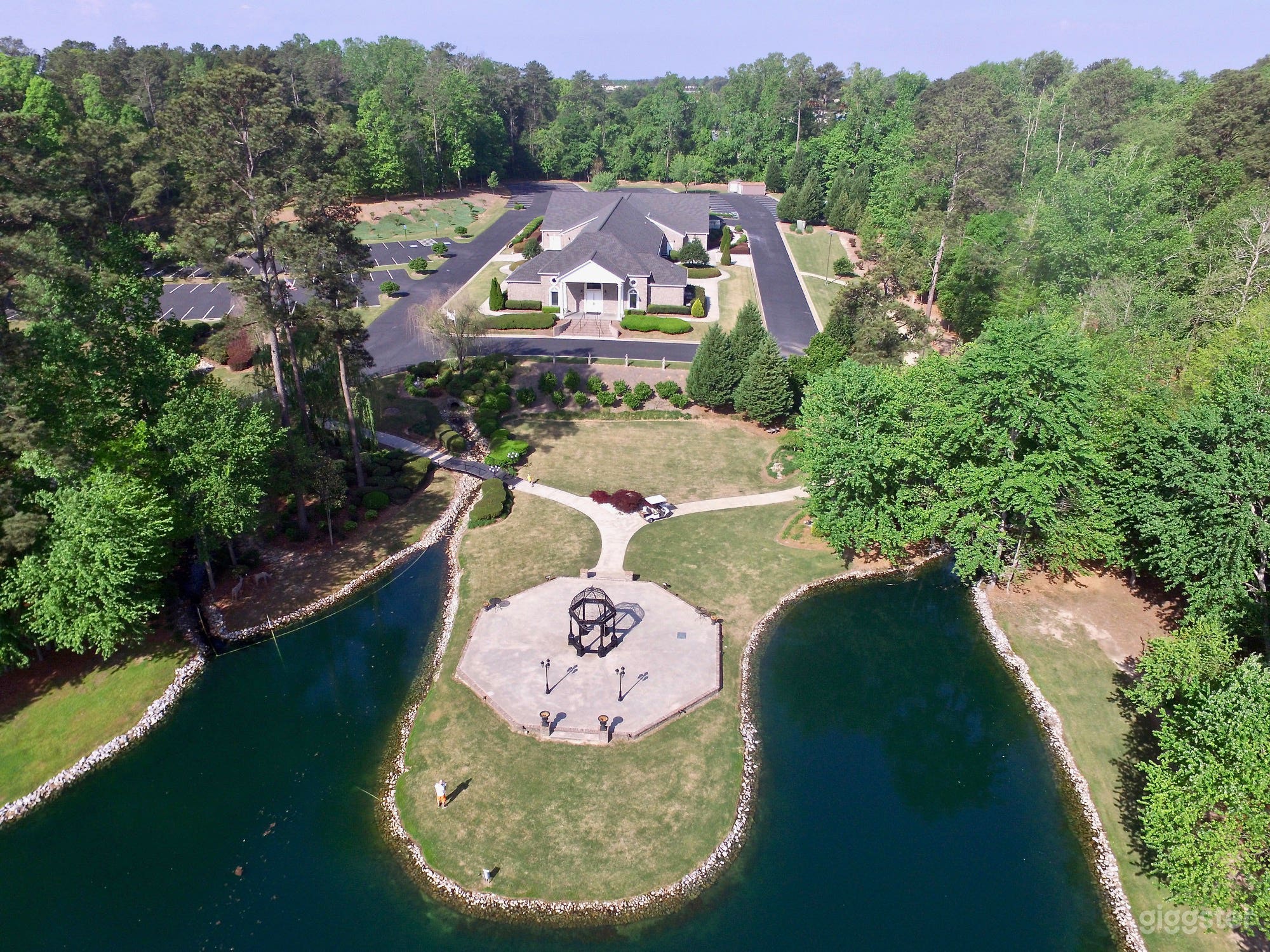 Pristine Chapel Lakeside, aerial view of facility