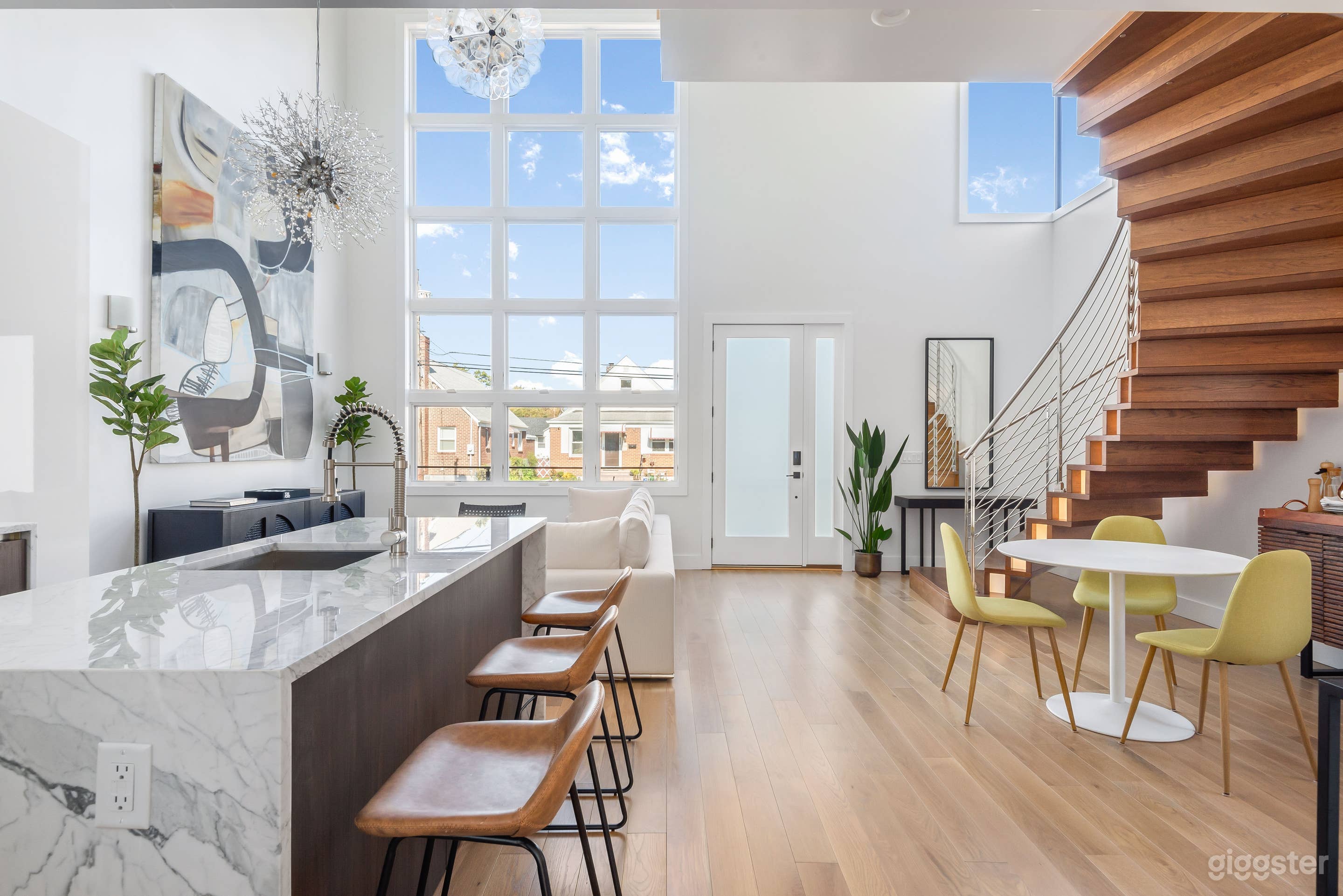 Living Kitchen Stair Long Shot 1