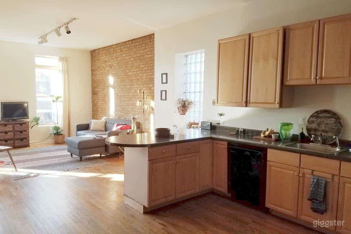 Kitchen to living view