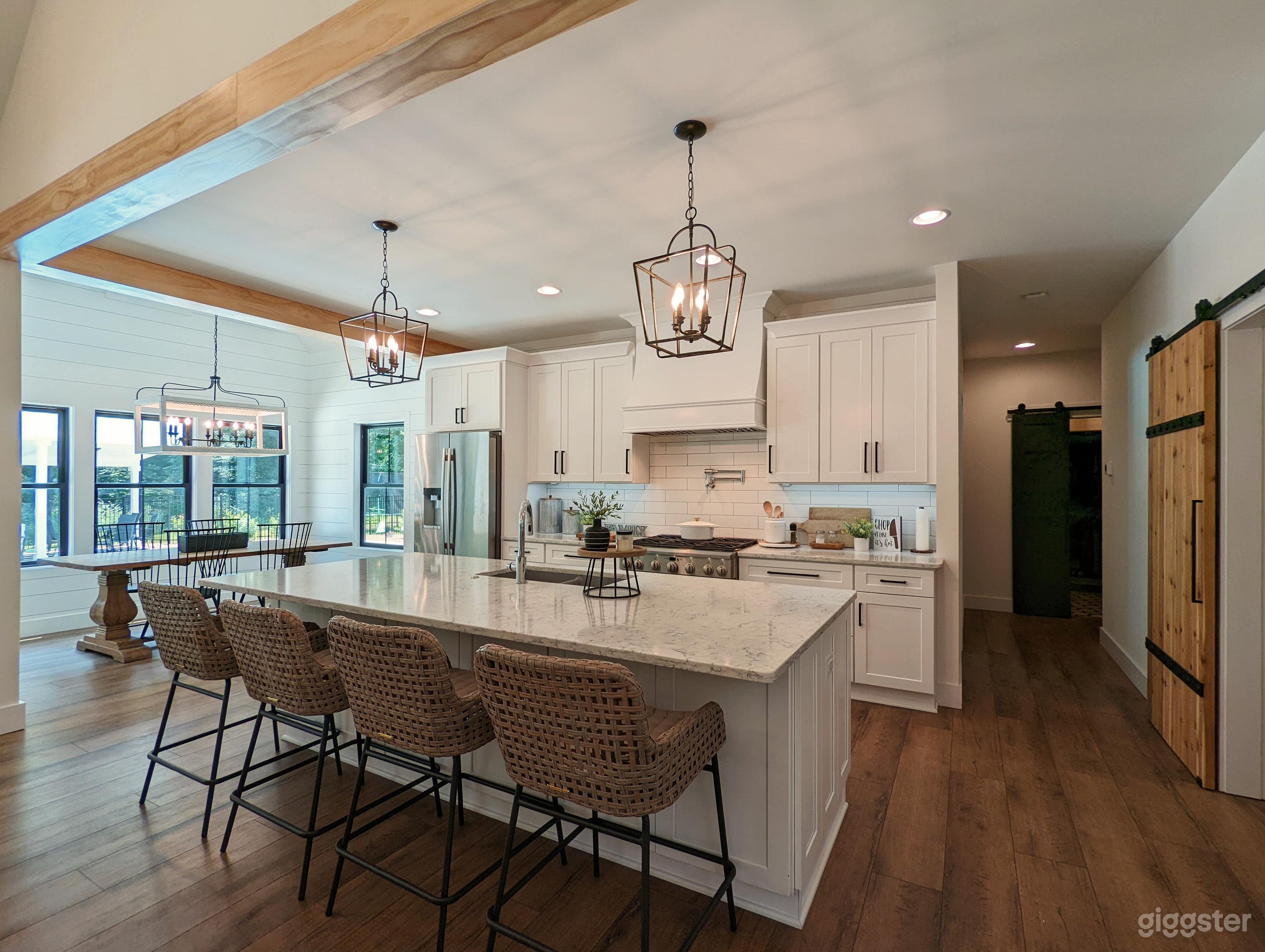 Stainless steel appliances.