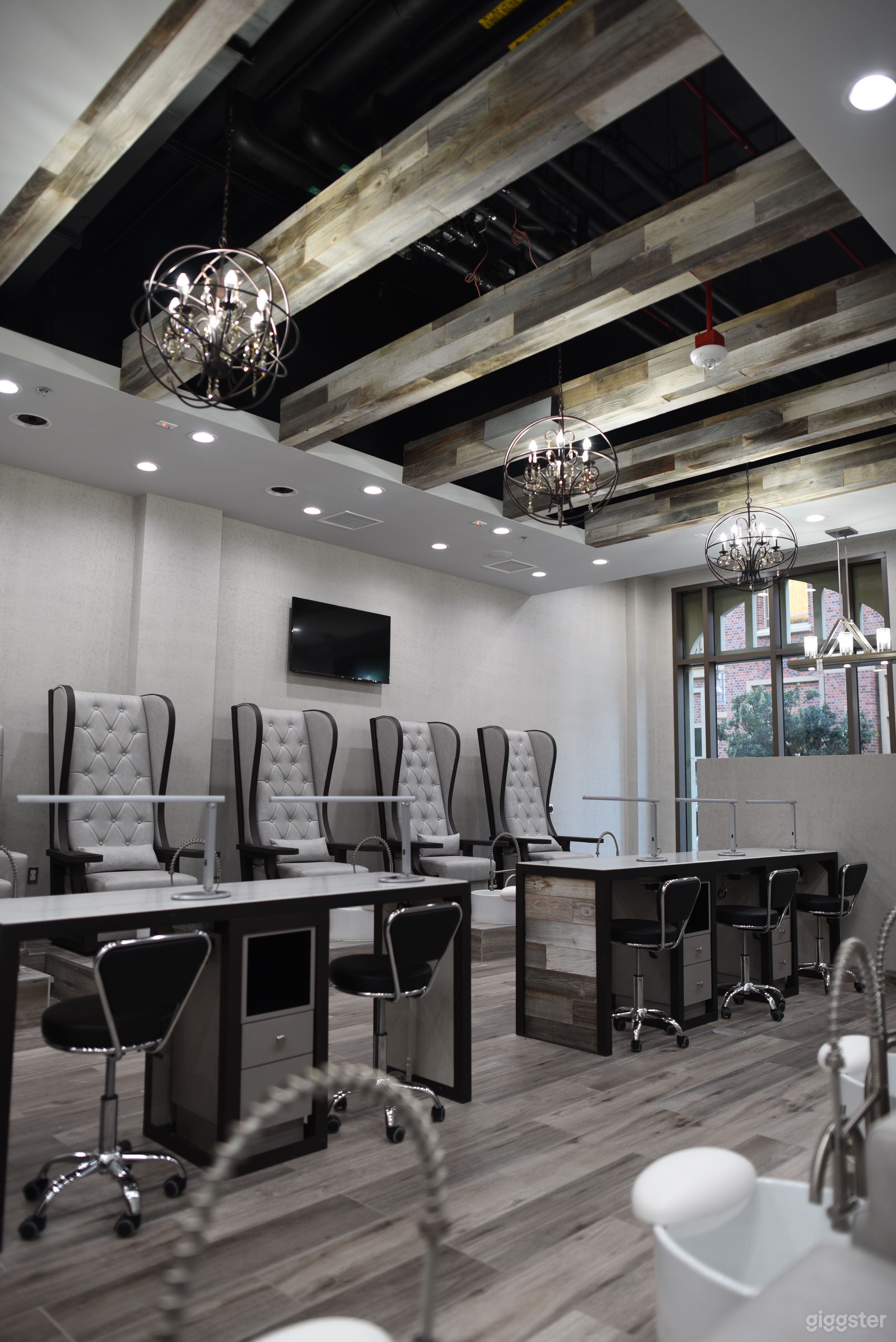 Interior shot of the salon. 
