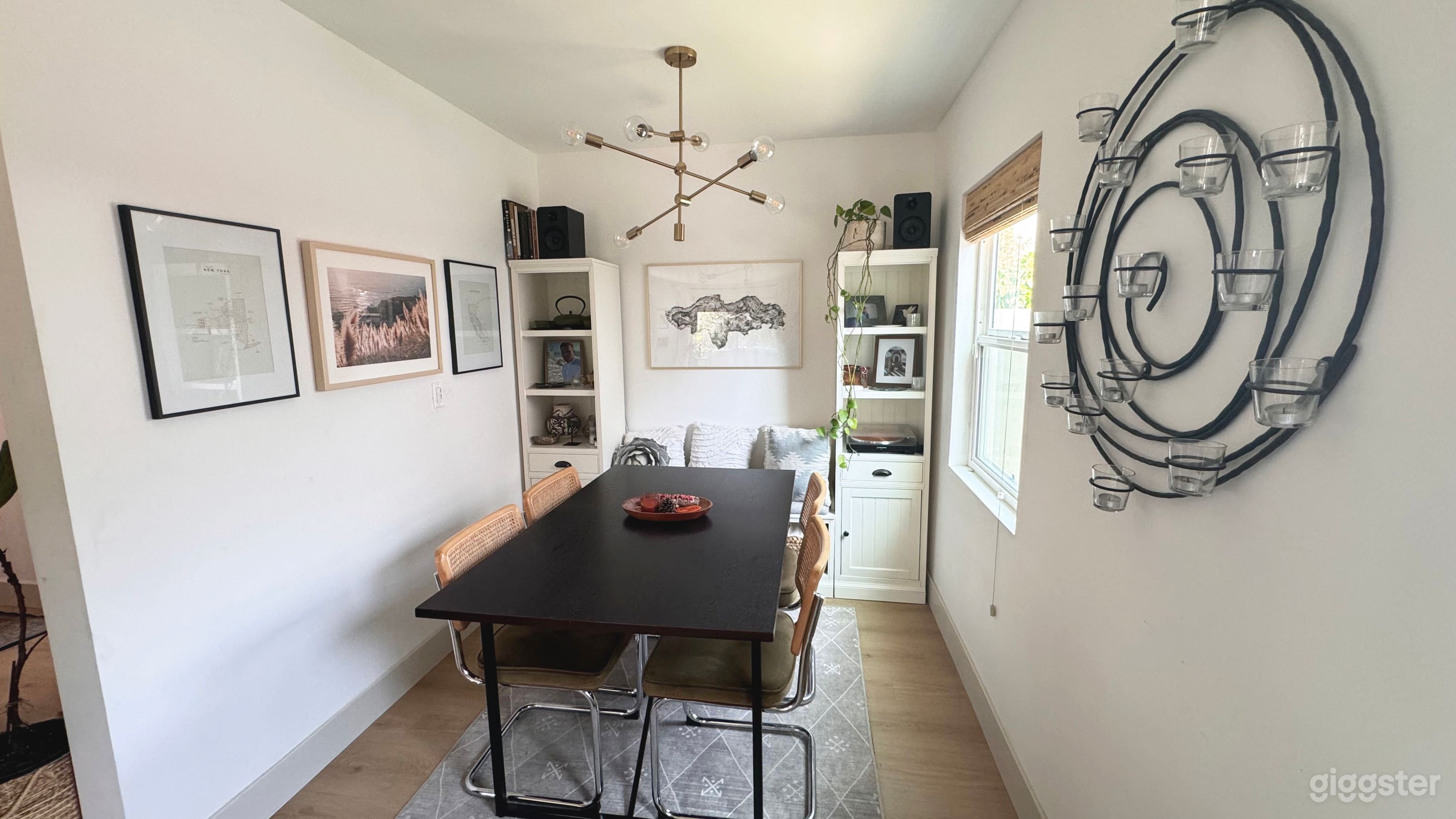 Dining Room with bench seating and 4 chairs