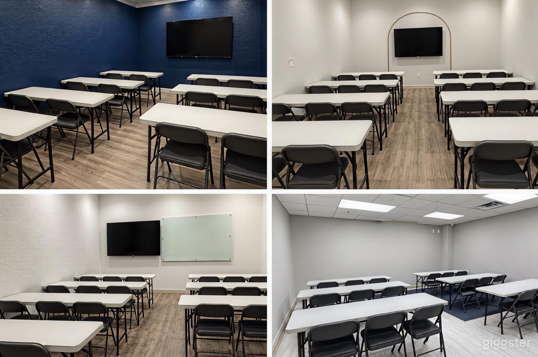 Modern Classroom & Training Room with Wall-Mounted HDTV | Rent this ...