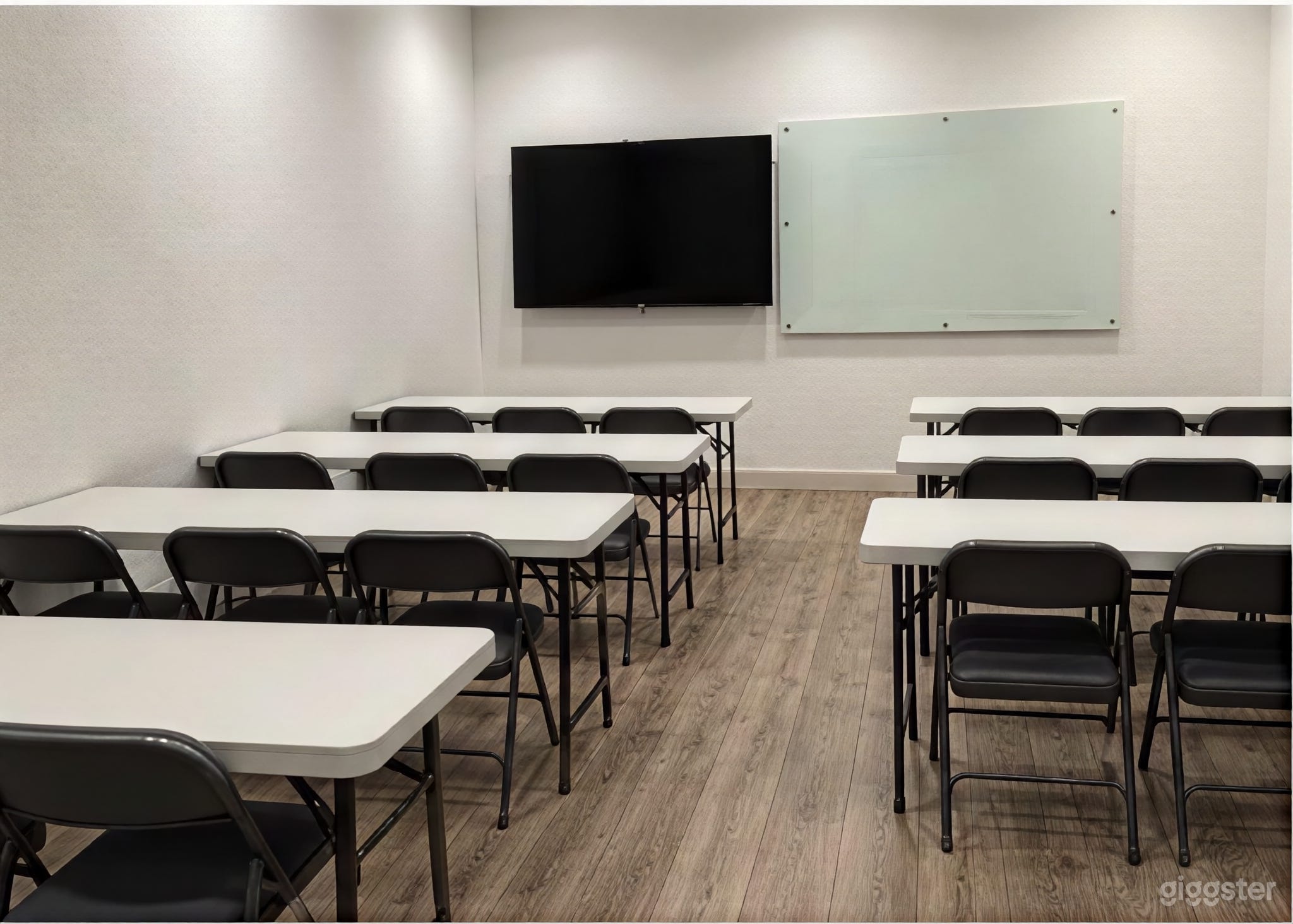 Modern Classroom & Training Room with Wall-Mounted HDTV | Rent this ...