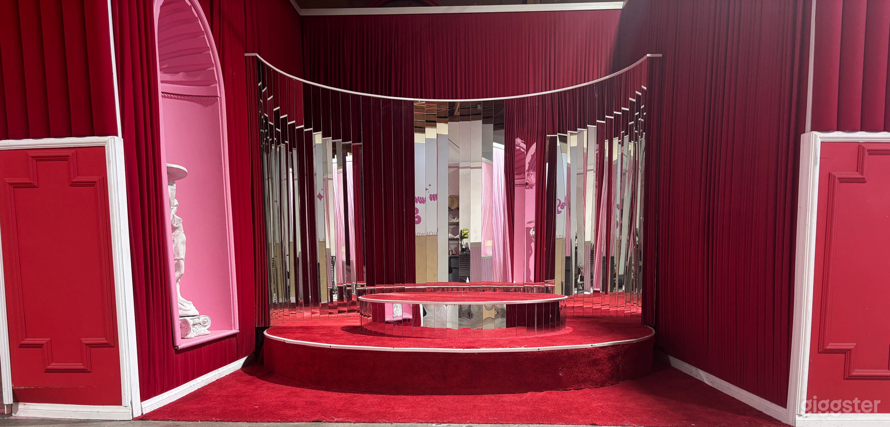 80's / 90’s Red Mirror Room | Powder Room Studio Photo 1