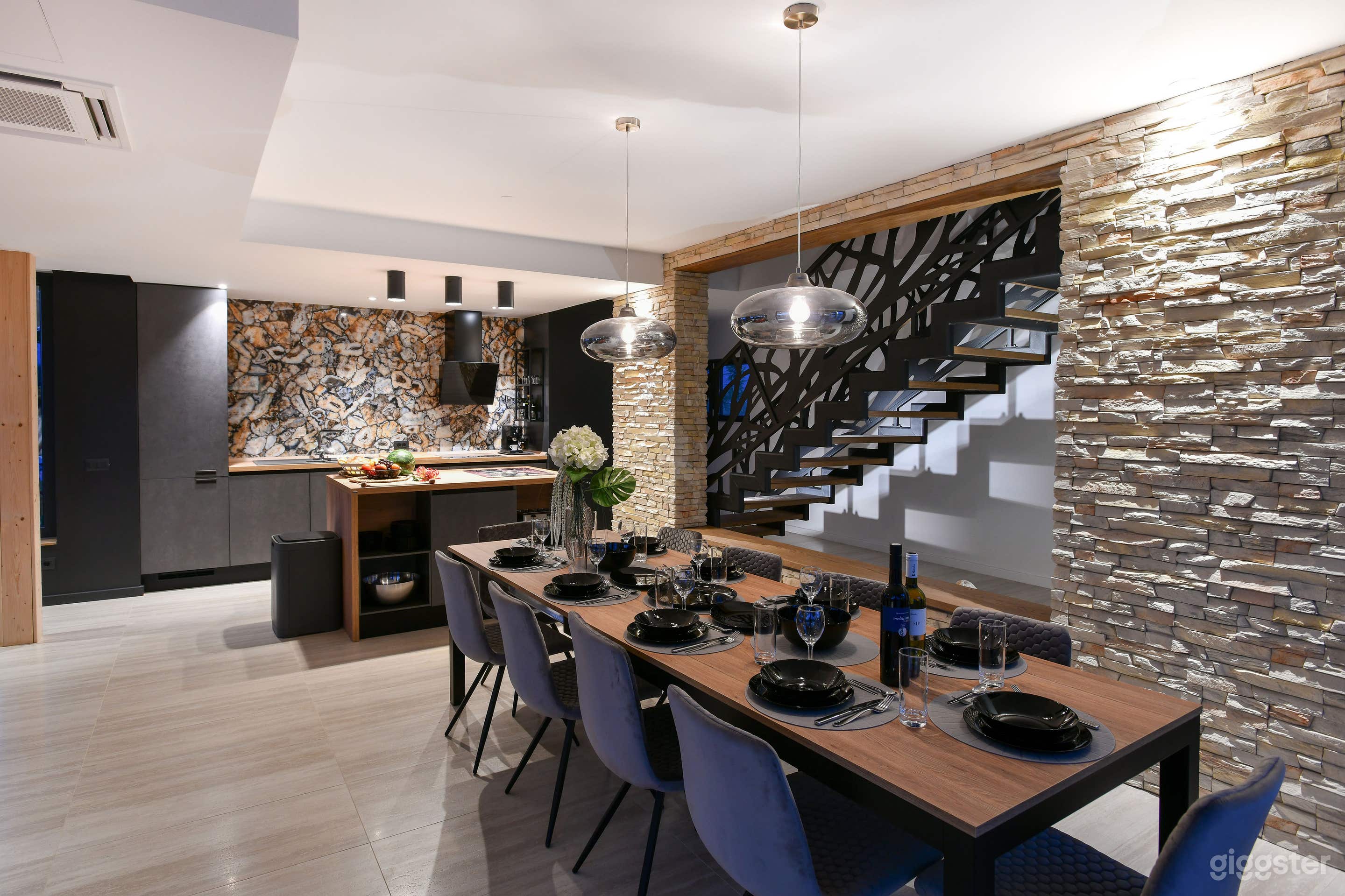 Indoor dining table for 10