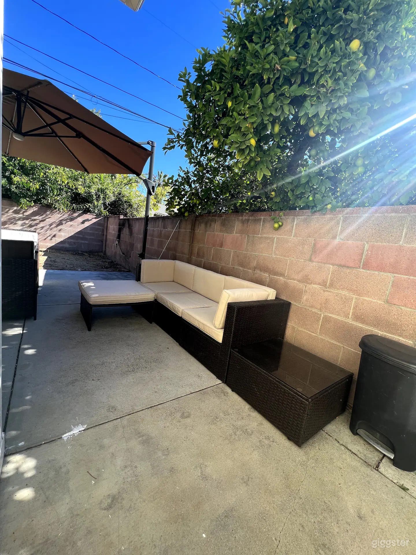 Patio furniture consists of a cushioned 5-piece sectional sofa set for your personal comfort.