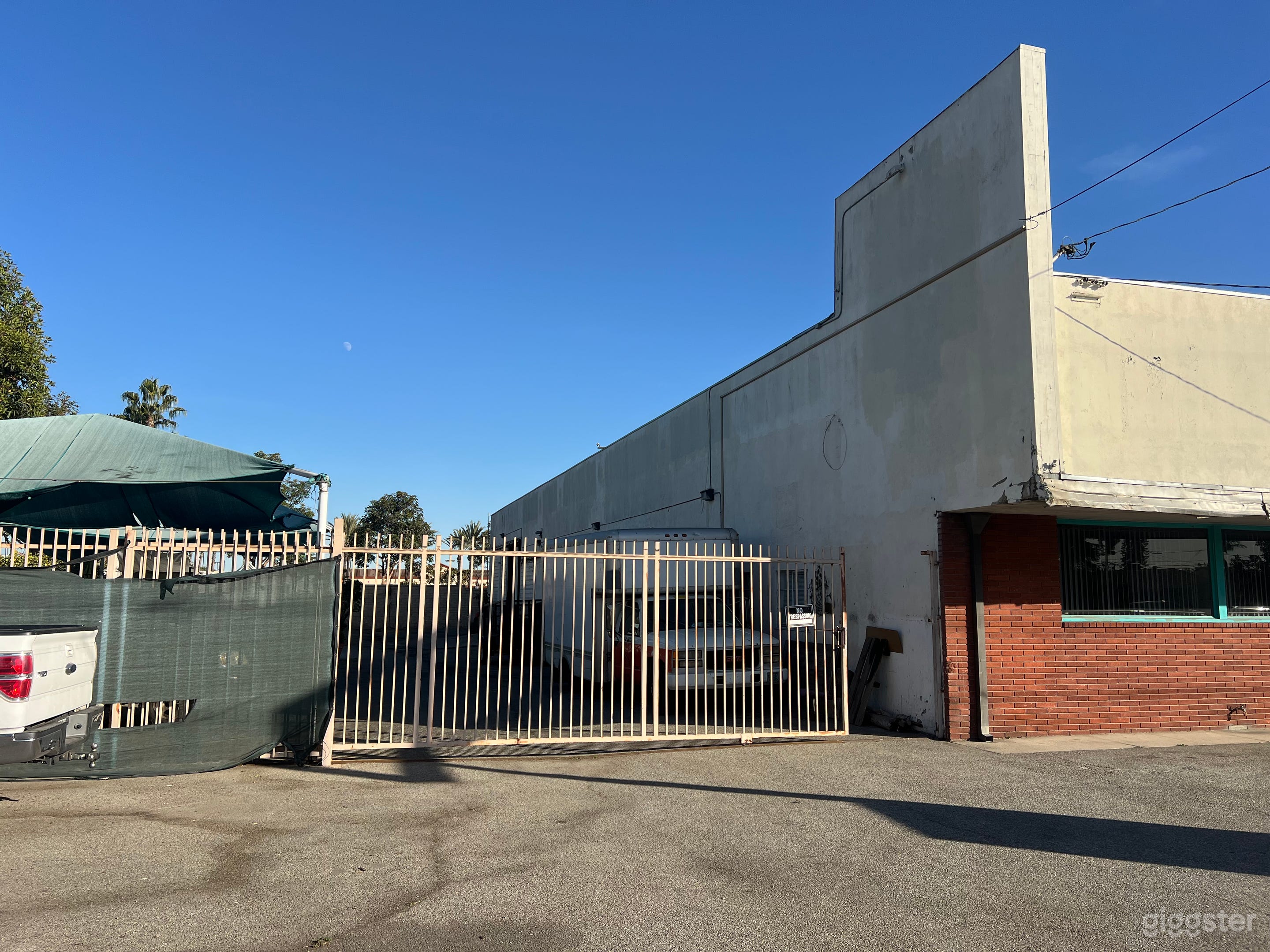 Gated area secure for parking or craft services.