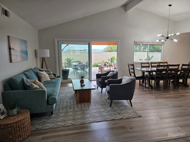  Open living room that leads to the back yard.  