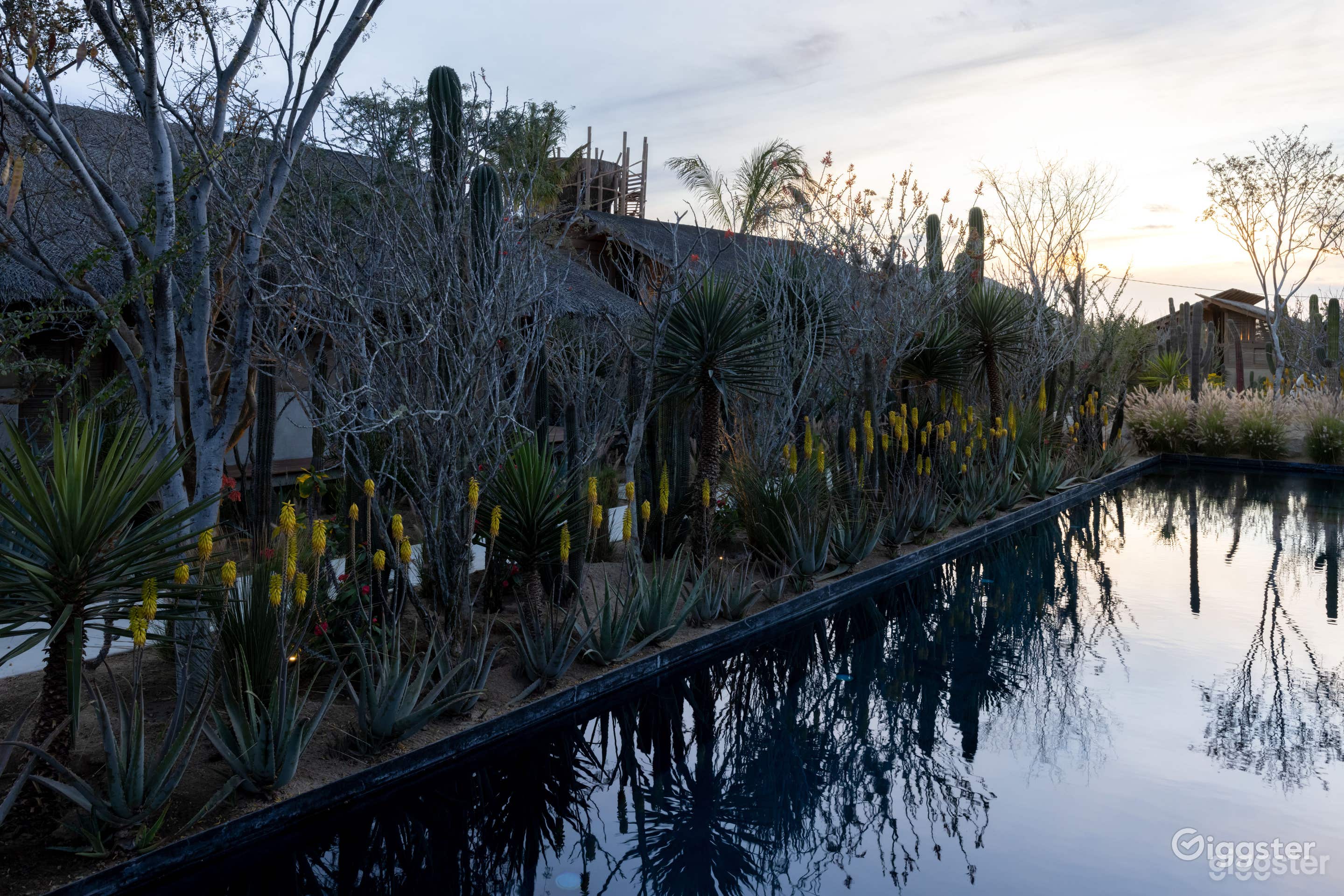 Black Bottom Pool in a Luxurious Hotel in Los Santos Mexico Photo 3