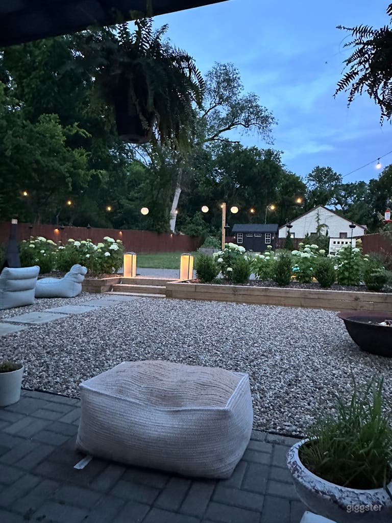  Beautifully landscaped backyard with Fountain, Firepit, and Bocce Ball Court 