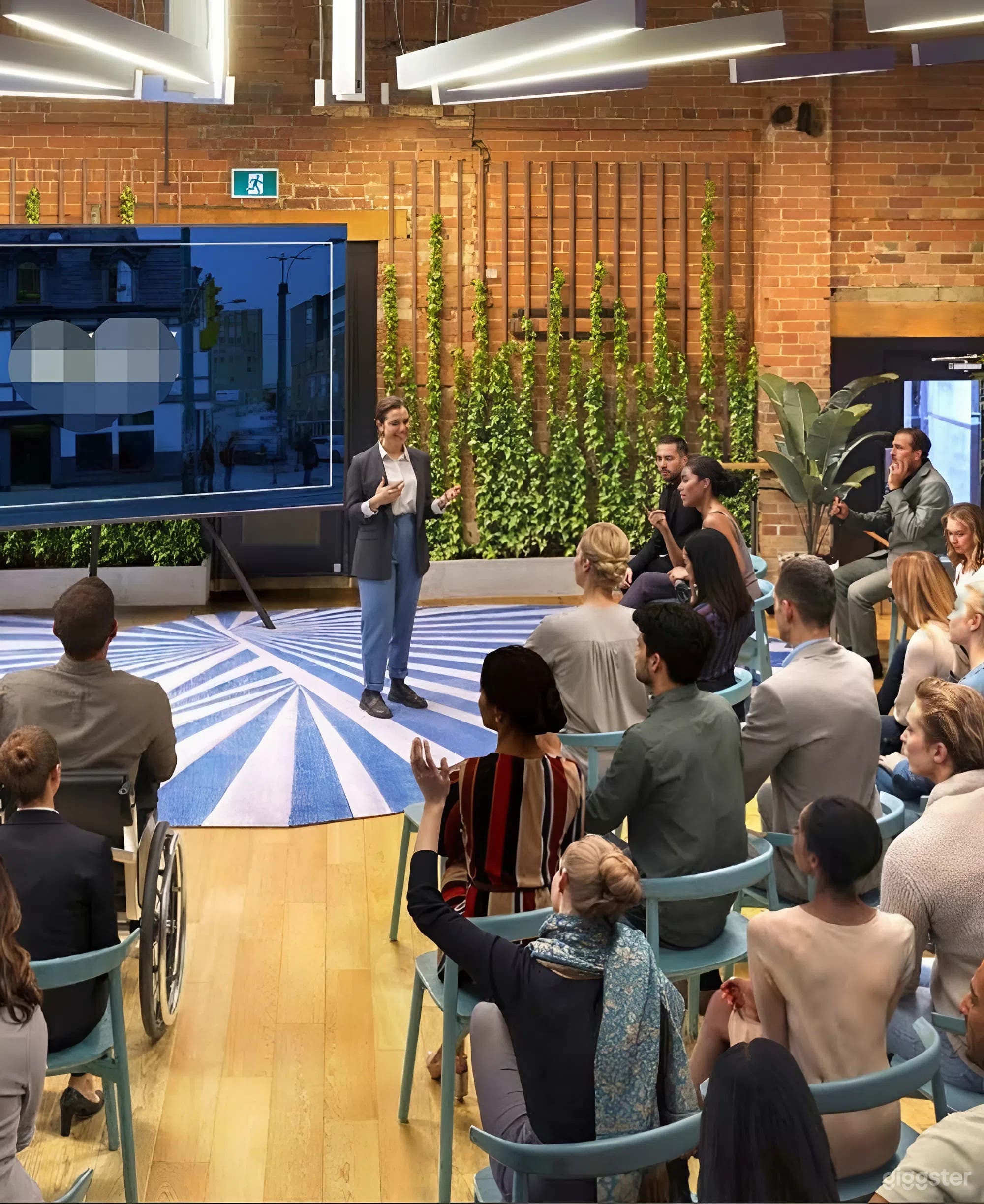 Historic-Modern Grand Hall with Private Lobby &amp; Tall Ceiling Photo 2