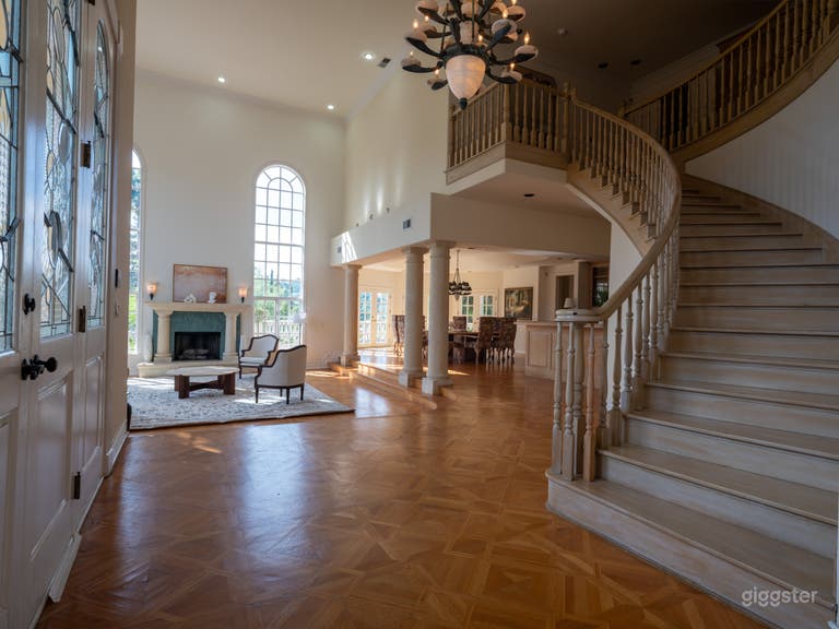  Italian Villa Estate w/ Grand Foyer, Balustrades + Pool/Spa 