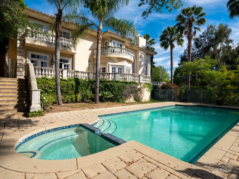  Italian Villa Estate w/ Grand Foyer, Balustrades + Pool/Spa 