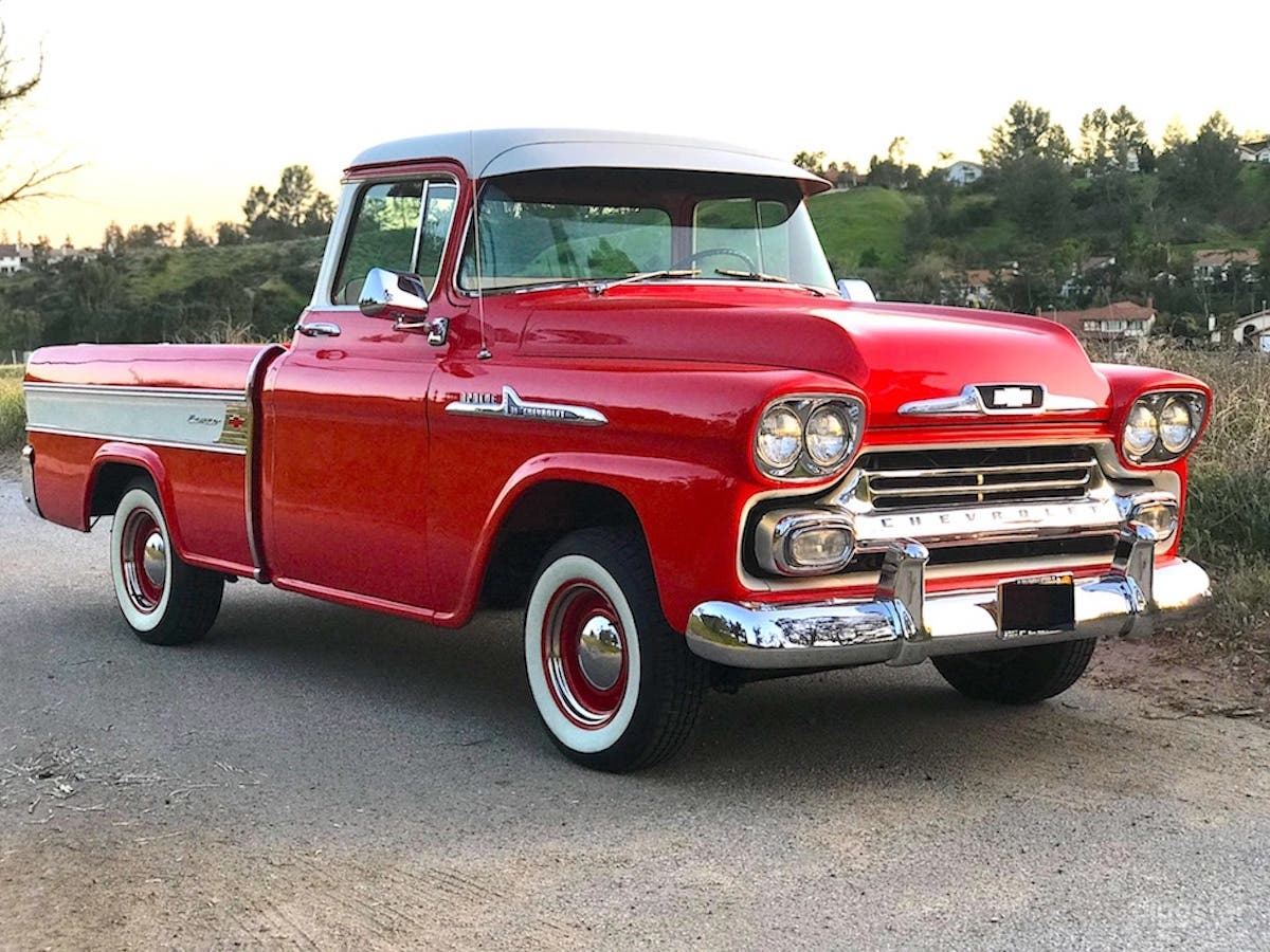 #76,189 Classic 1958 Chevy Red Truck Photo 1