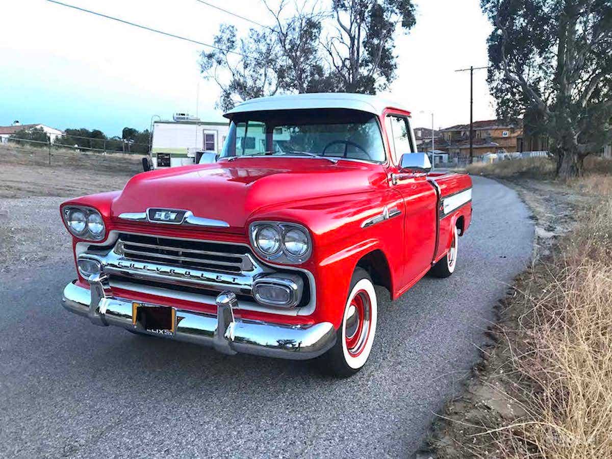 #76,189 Classic 1958 Chevy Red Truck Photo 4
