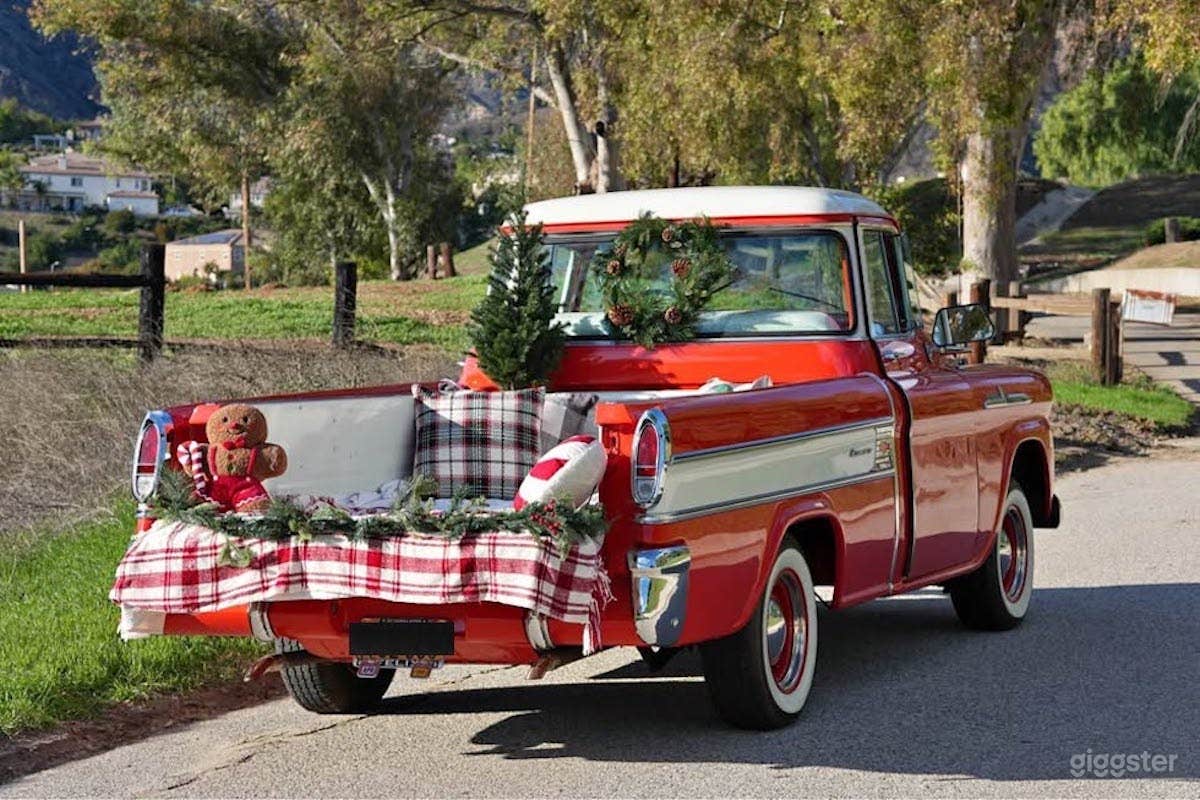 #76,189 Classic 1958 Chevy Red Truck Photo 2