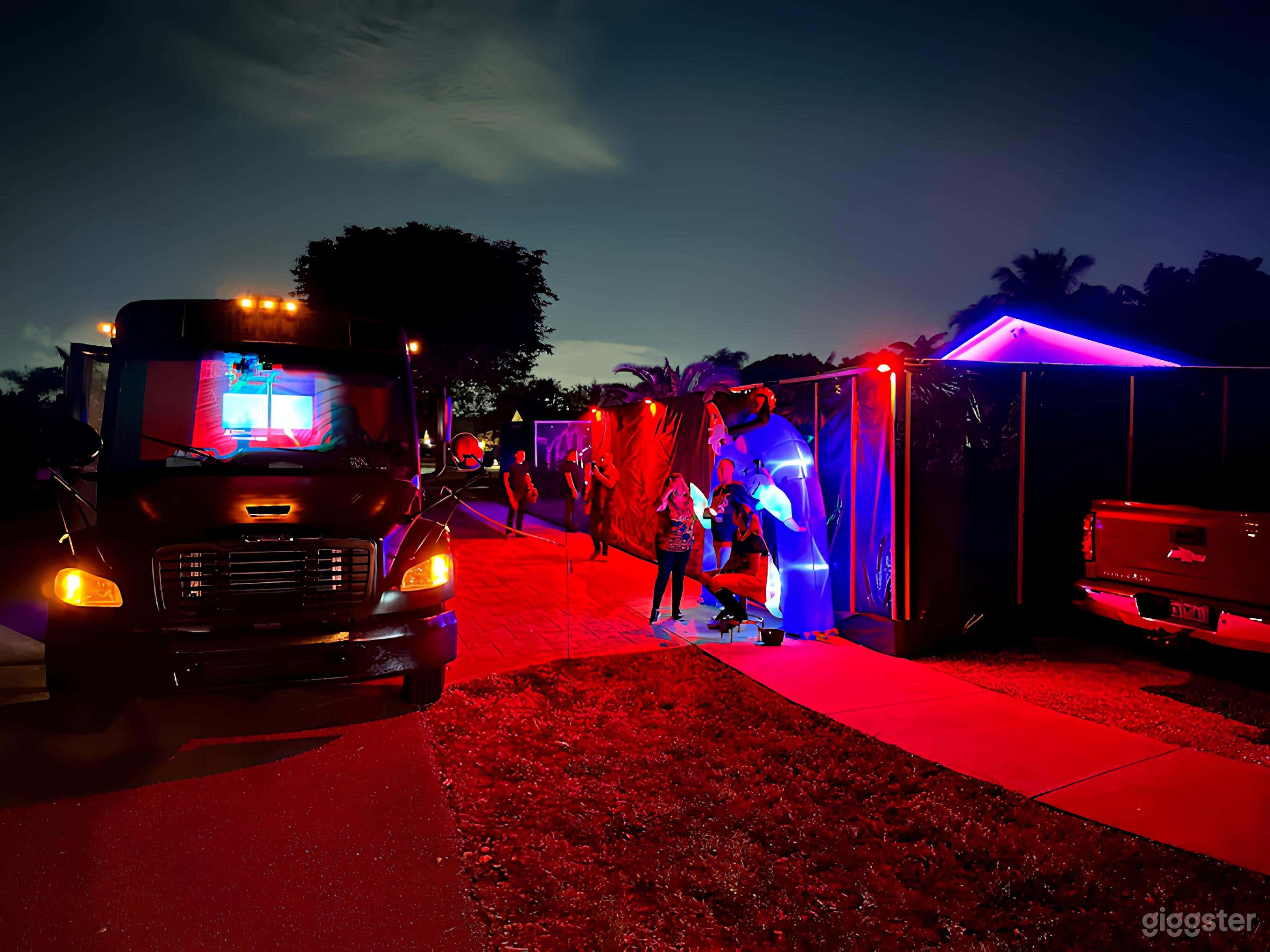 Black Party Bus with Crimson Interiors Photo 2