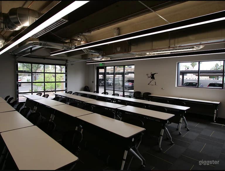  This room has it&#x27;s own dedicated entrance with an area to register people both inside and outside off the parking lot 