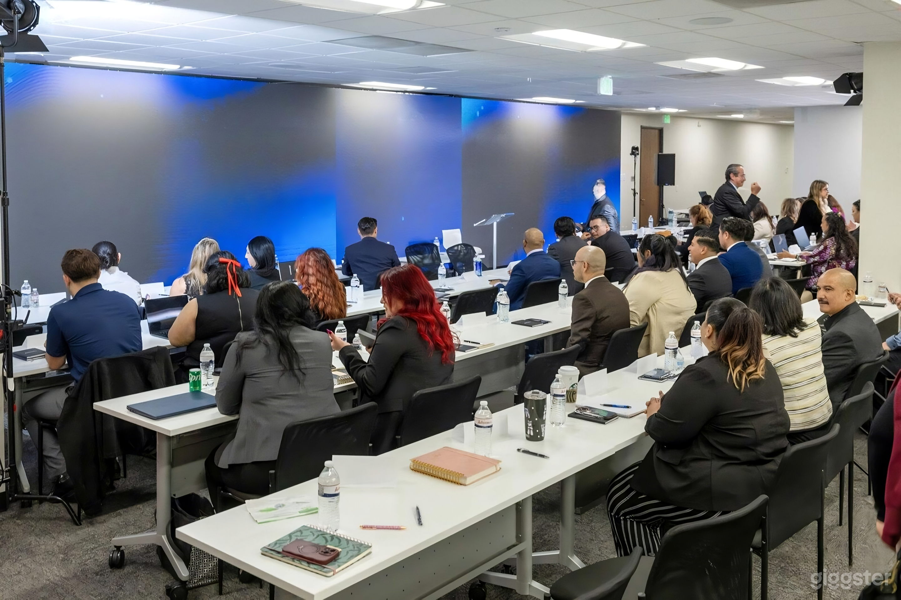 Modern Meeting Room with Massive LED Wall Display Photo 4