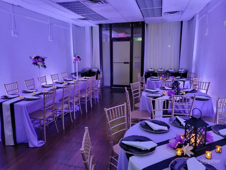  Space decorated for events 