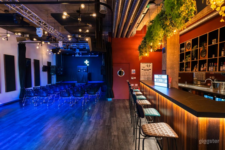  The stage and screen with full AV for corporate events, meetings, and presentations. 