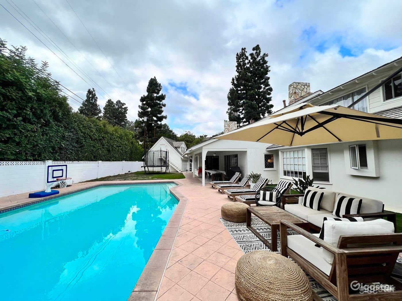 Large Rectangular Pool &amp; Backyard Photo 1