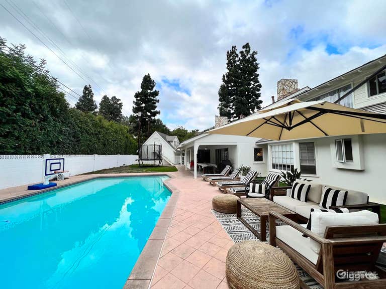  Large Rectangular Pool & Backyard 