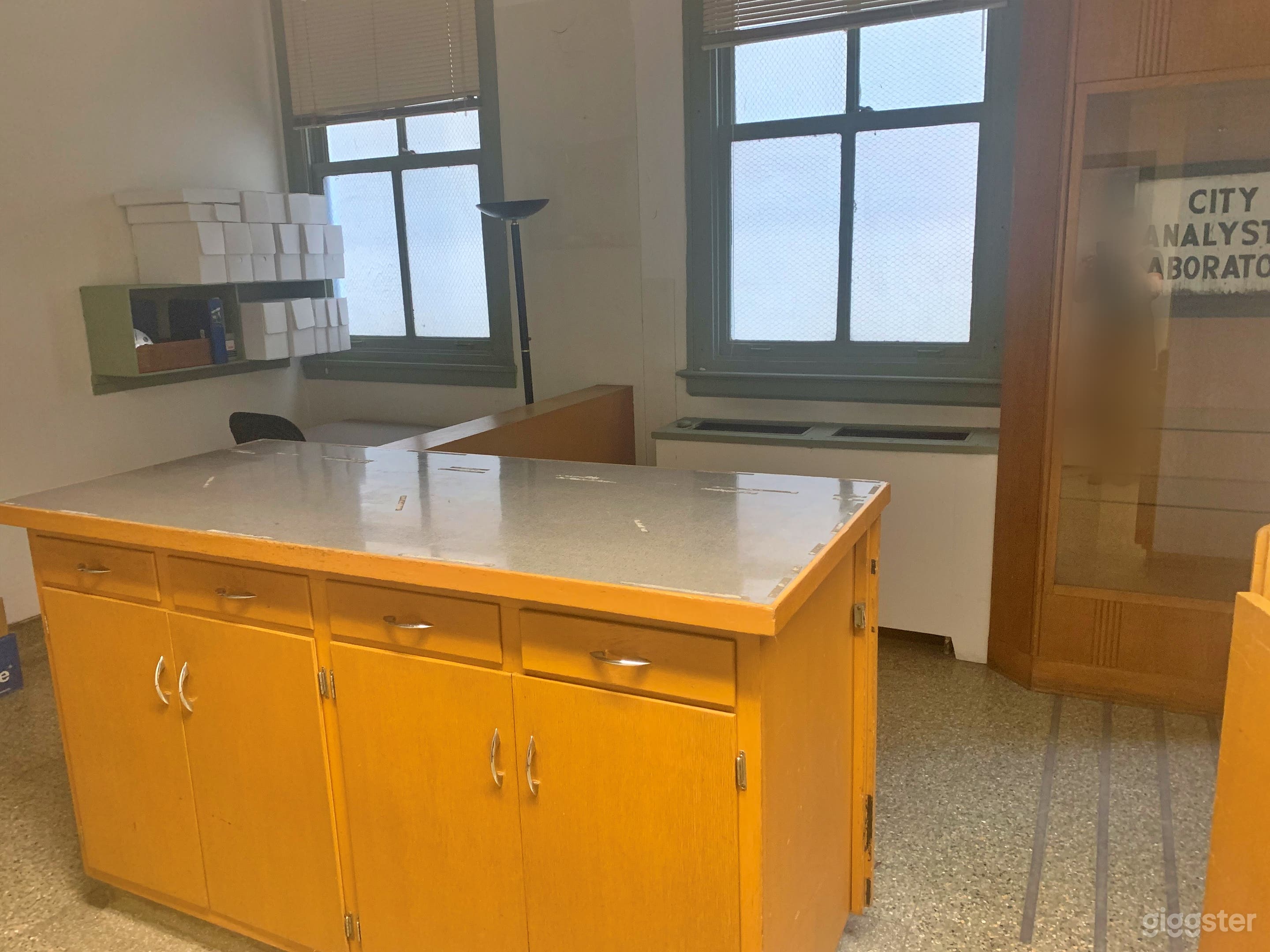Historic Lab Entrance with Vintage Cabinets Photo 2