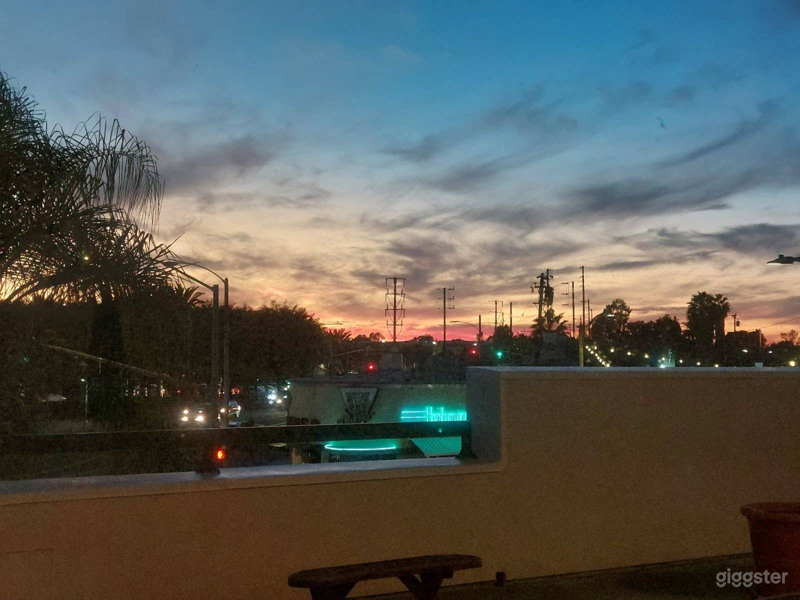 Sunset view, looking towards Lakewood Blvd &amp; Carson St.