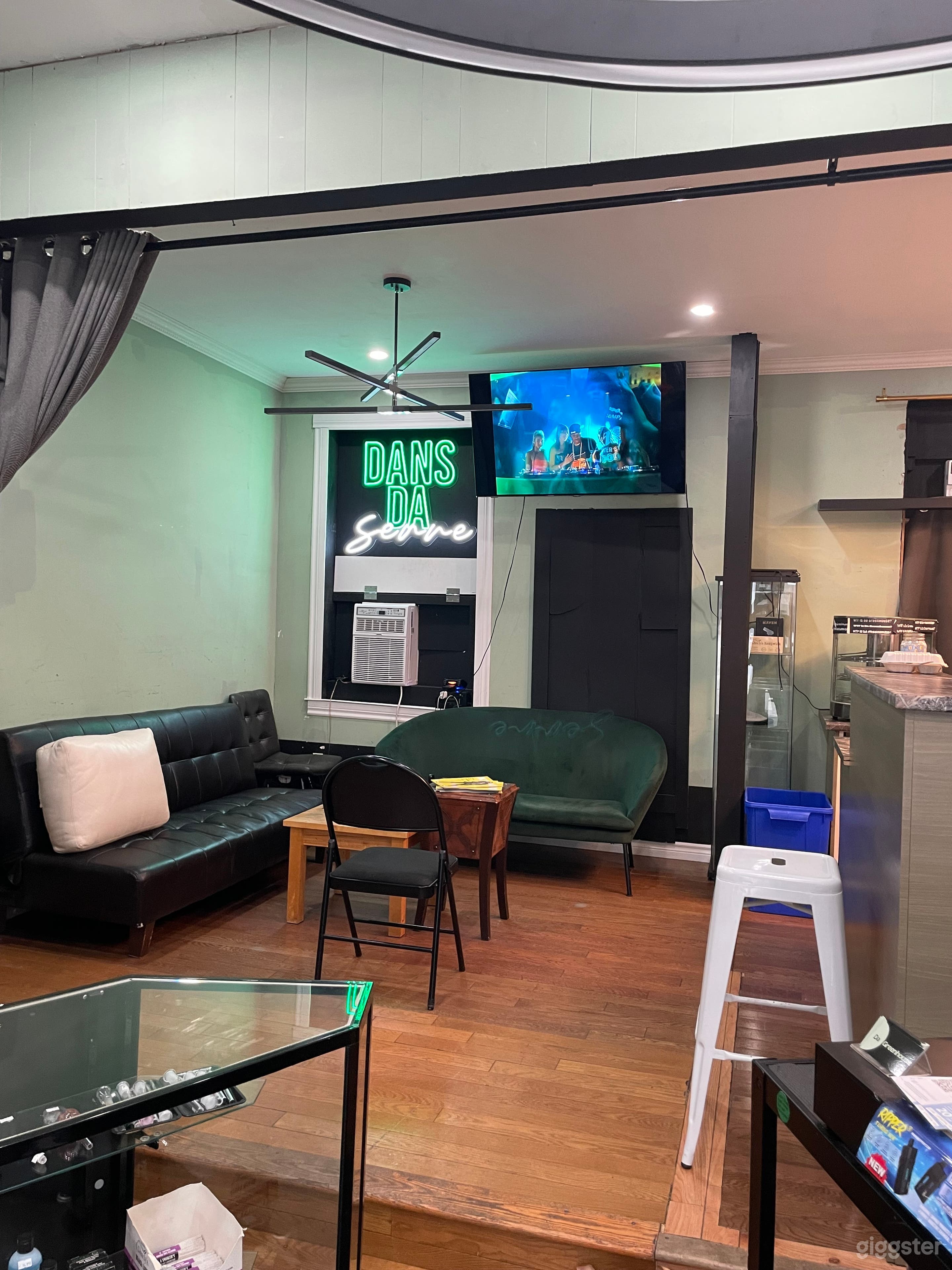 Lovely cafe and lounge area. Can be booked and used for many different types of events or shoots. 