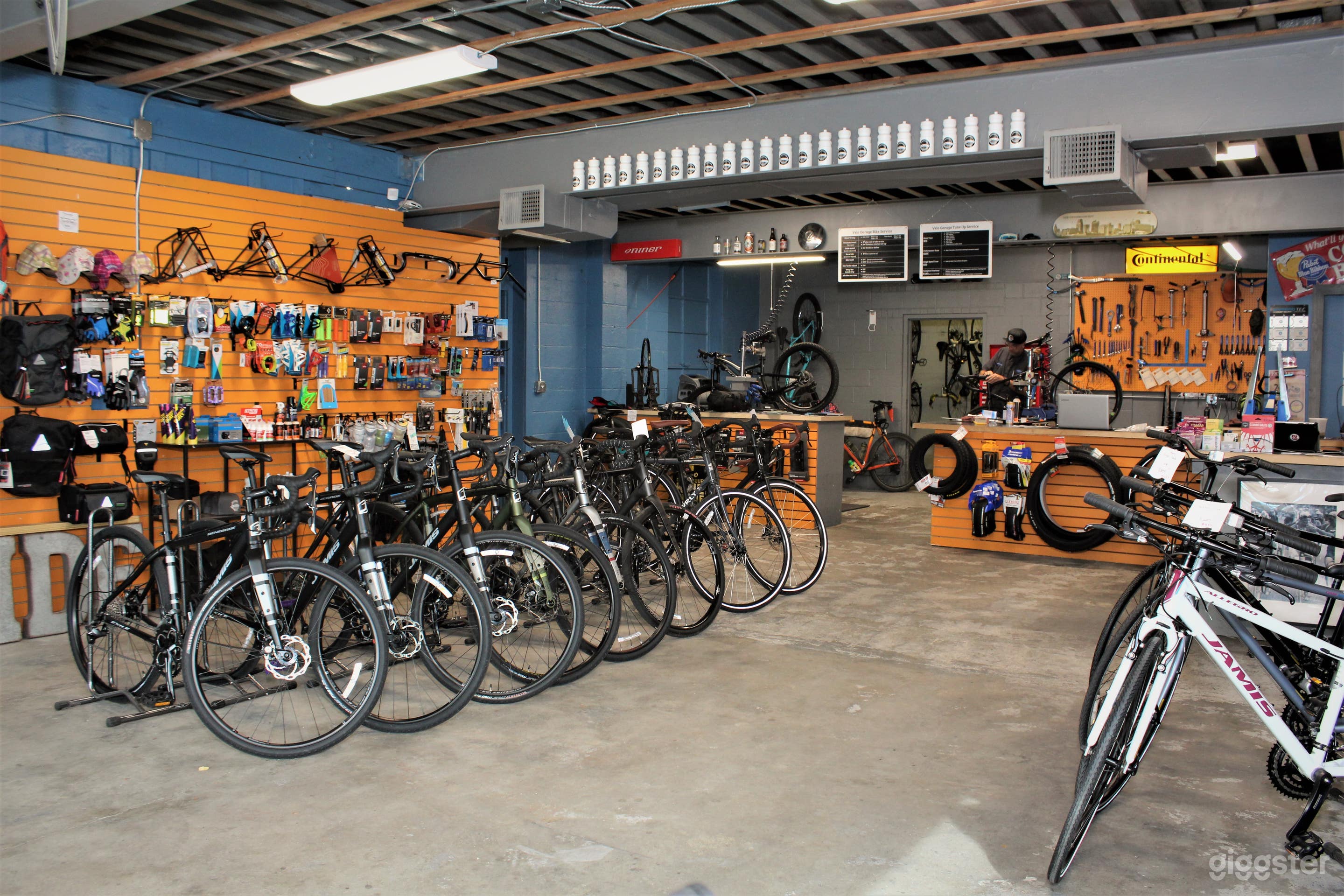 Bike shop retail side looks like a true bike lovers bike shop