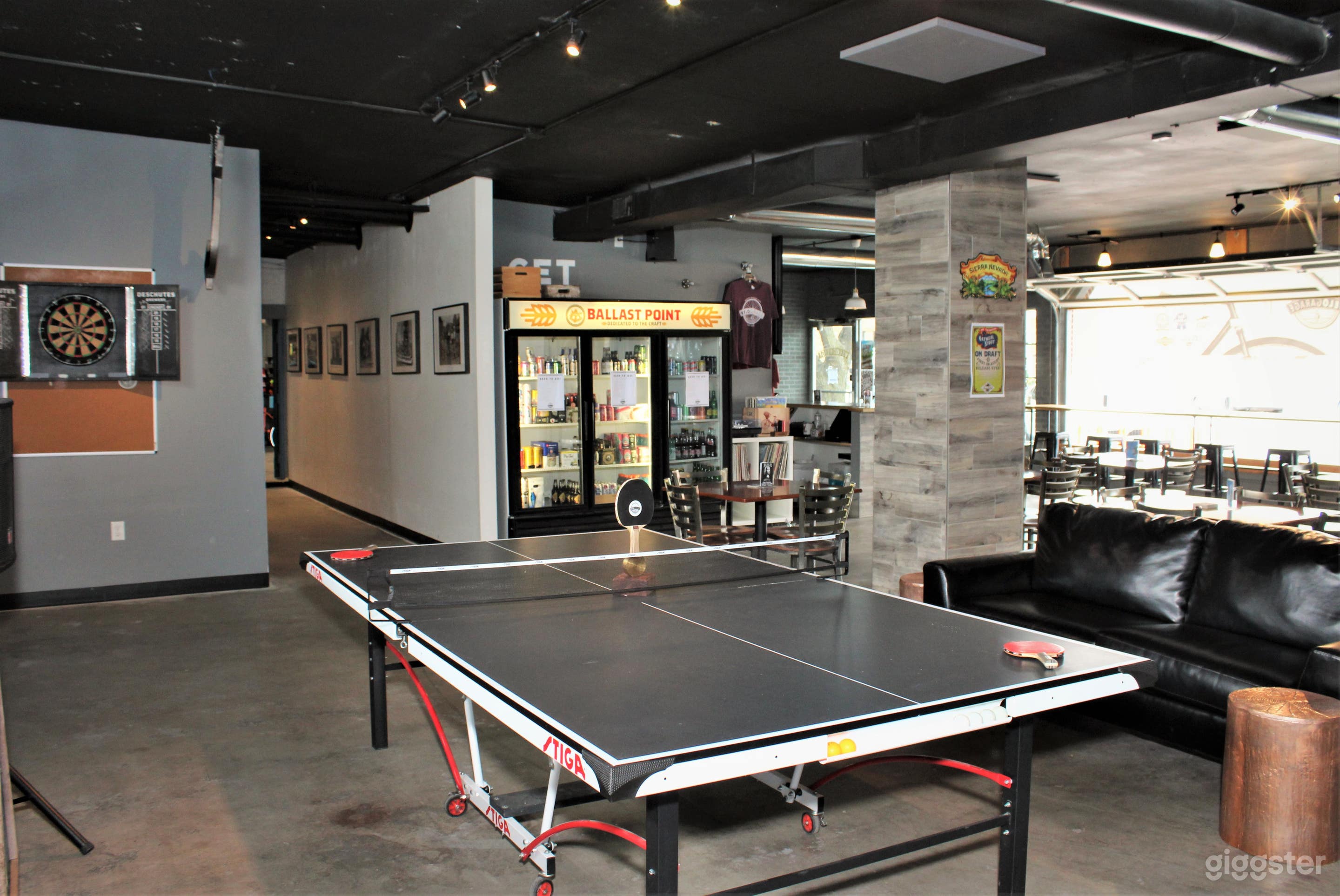 Bar side has non-typical bar games for patrons