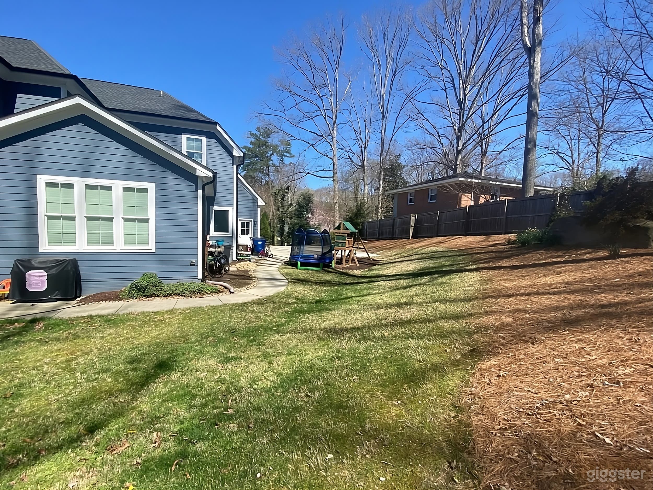 Charming Blue Home Backyard Photo 4