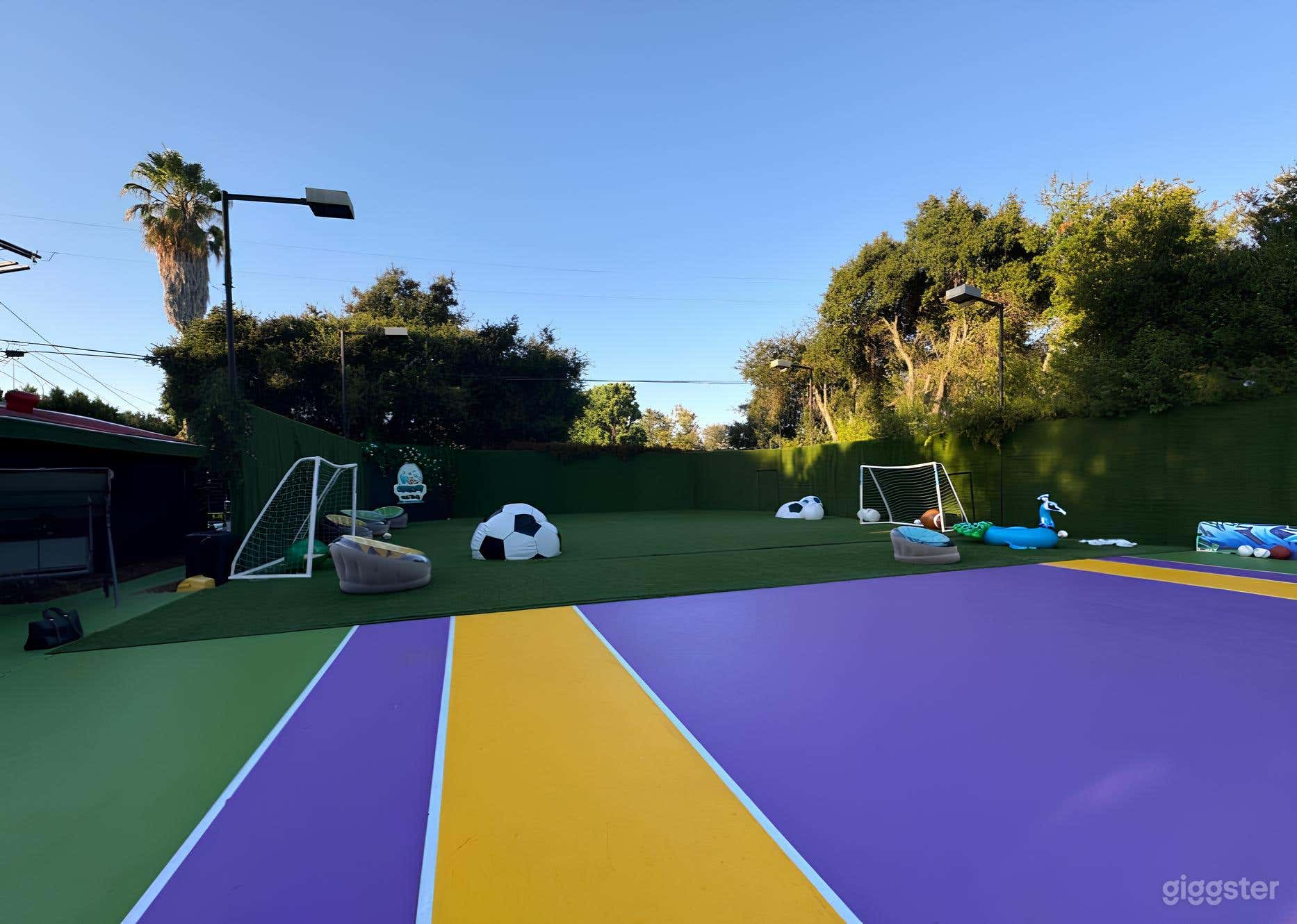 Custom Football Field and Basketball Court Photo 2