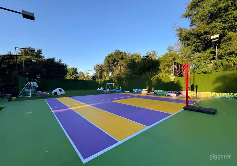  Custom Football Field and Basketball Court 