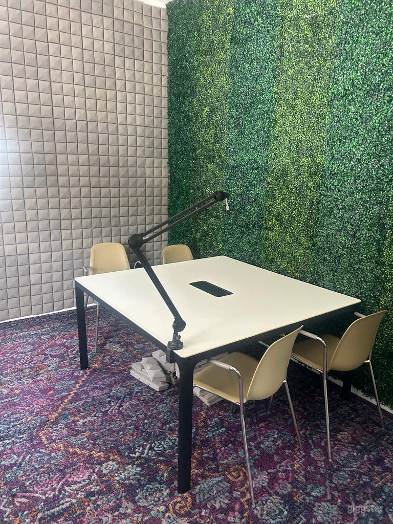  Middle room with multi covered walls perfect for podcasts, photo and video shoots and more. 