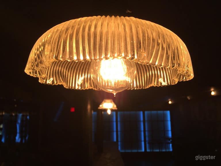  Basement Bar w/ a retro, slightly industrial feel. 