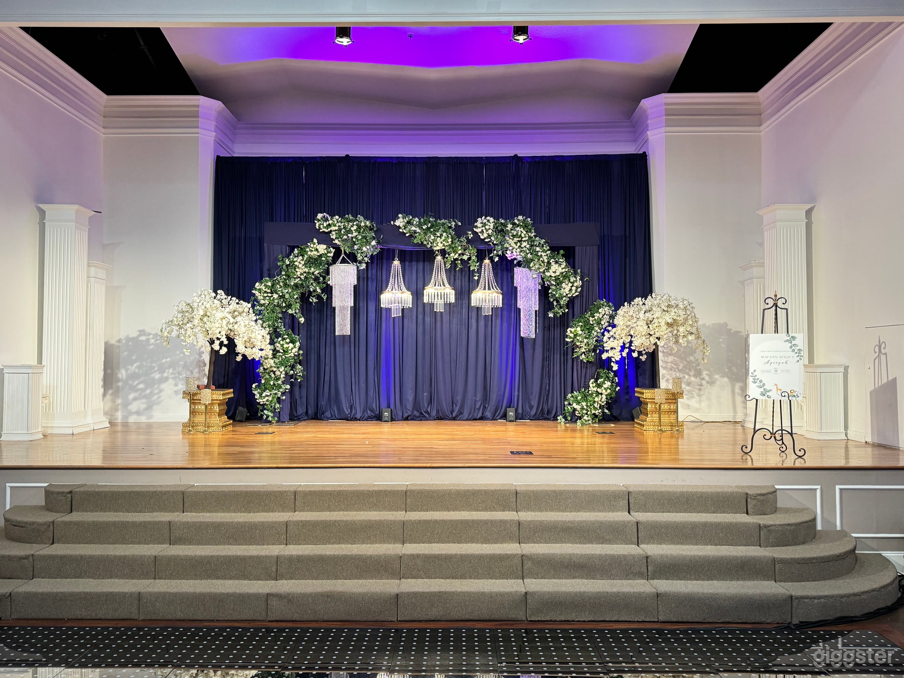 Large 30 Feet Stage Ideal for Performances, Concerts and Everything else. 