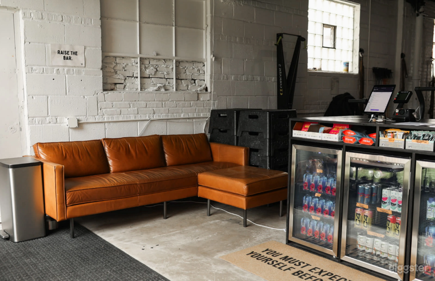 Industrial Fitness Gym with Outdoor Lounge Area Photo 4