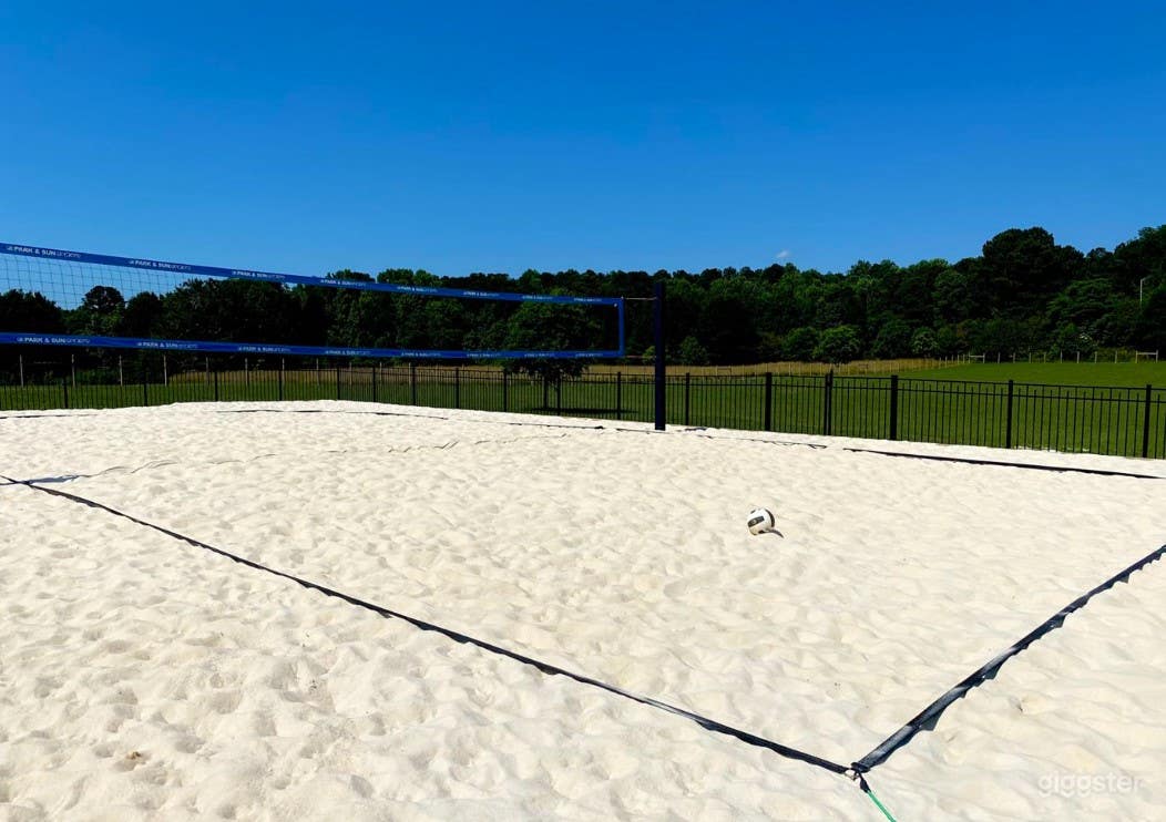 90x50 Classy Volleyball Court with Sugar Sand Photo 1