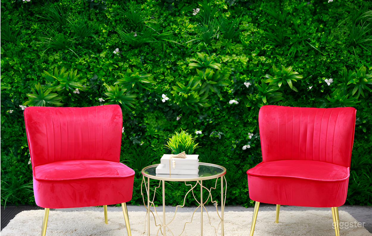 Bright White Podcast Studio Set Photo 2