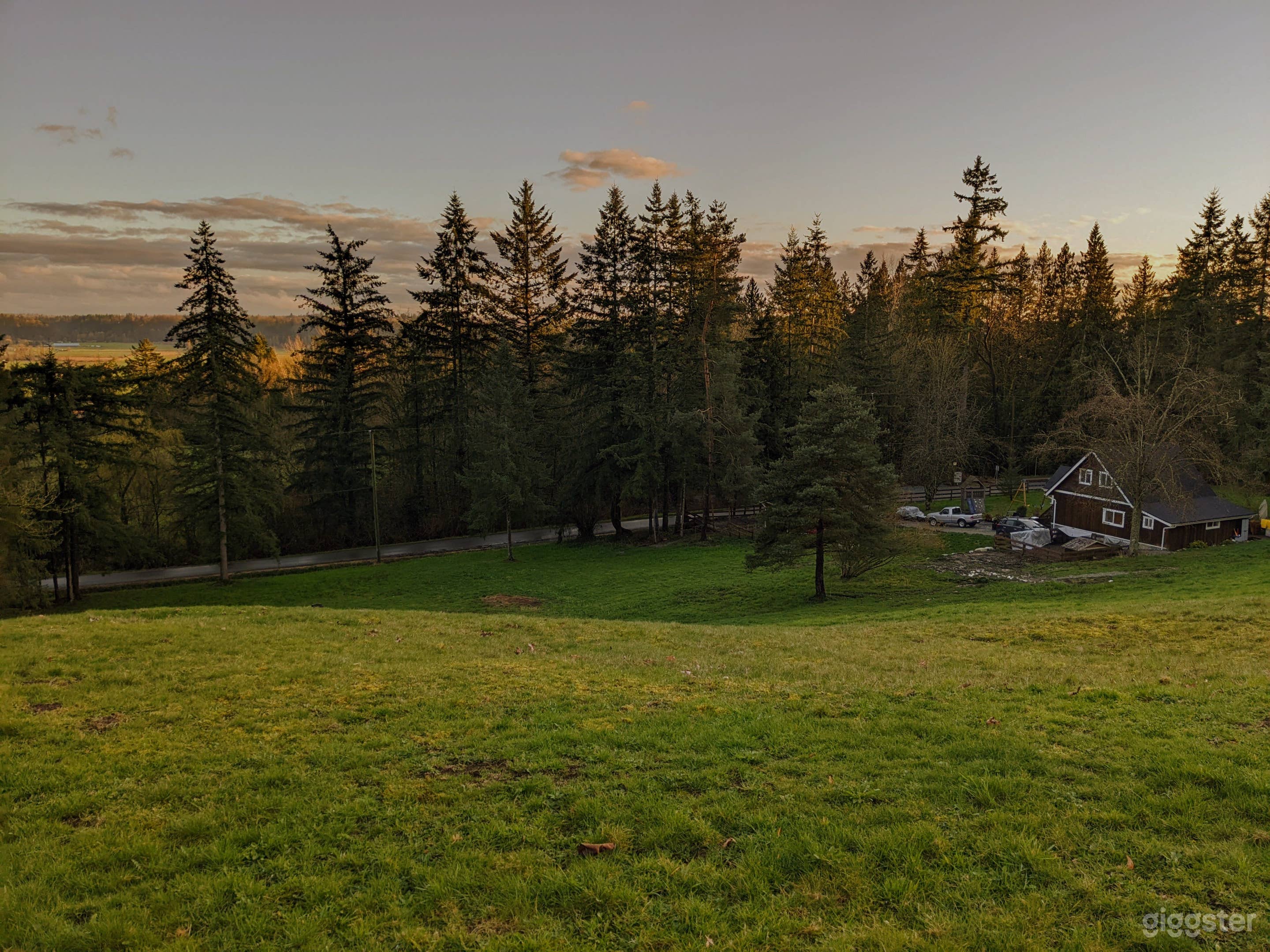 View from field looking south