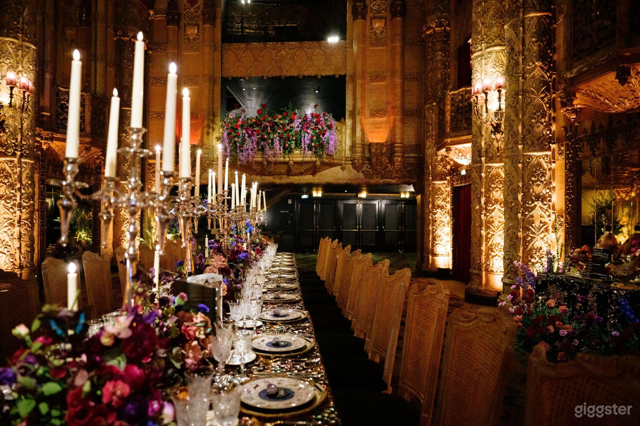 Grand Lobby set for private dinner