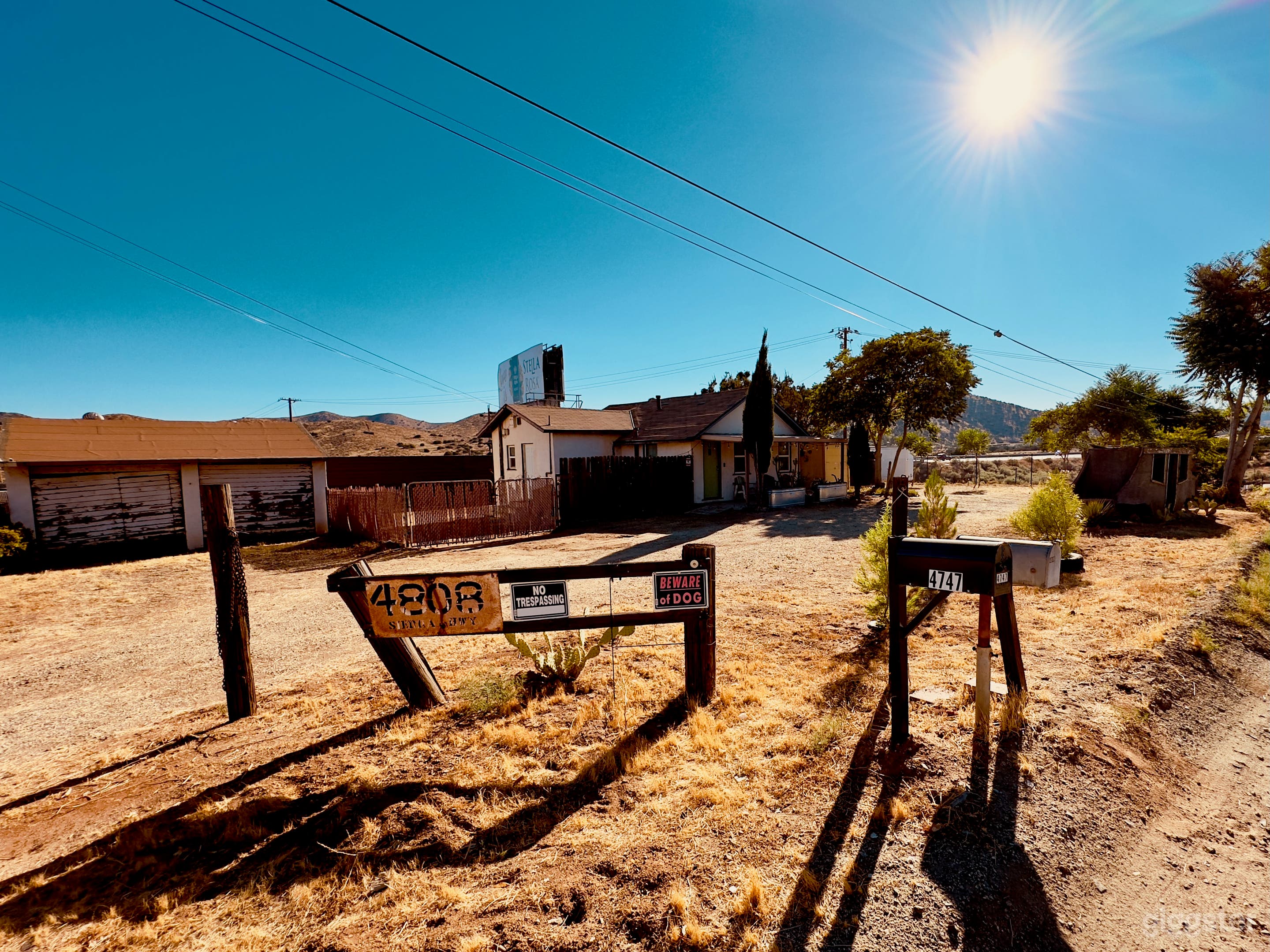 @4808sierra Our rustic desert home from 1941 on industrial property