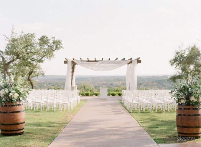  Outdoor Ceremony Venue Pergola in Dripping Springs 