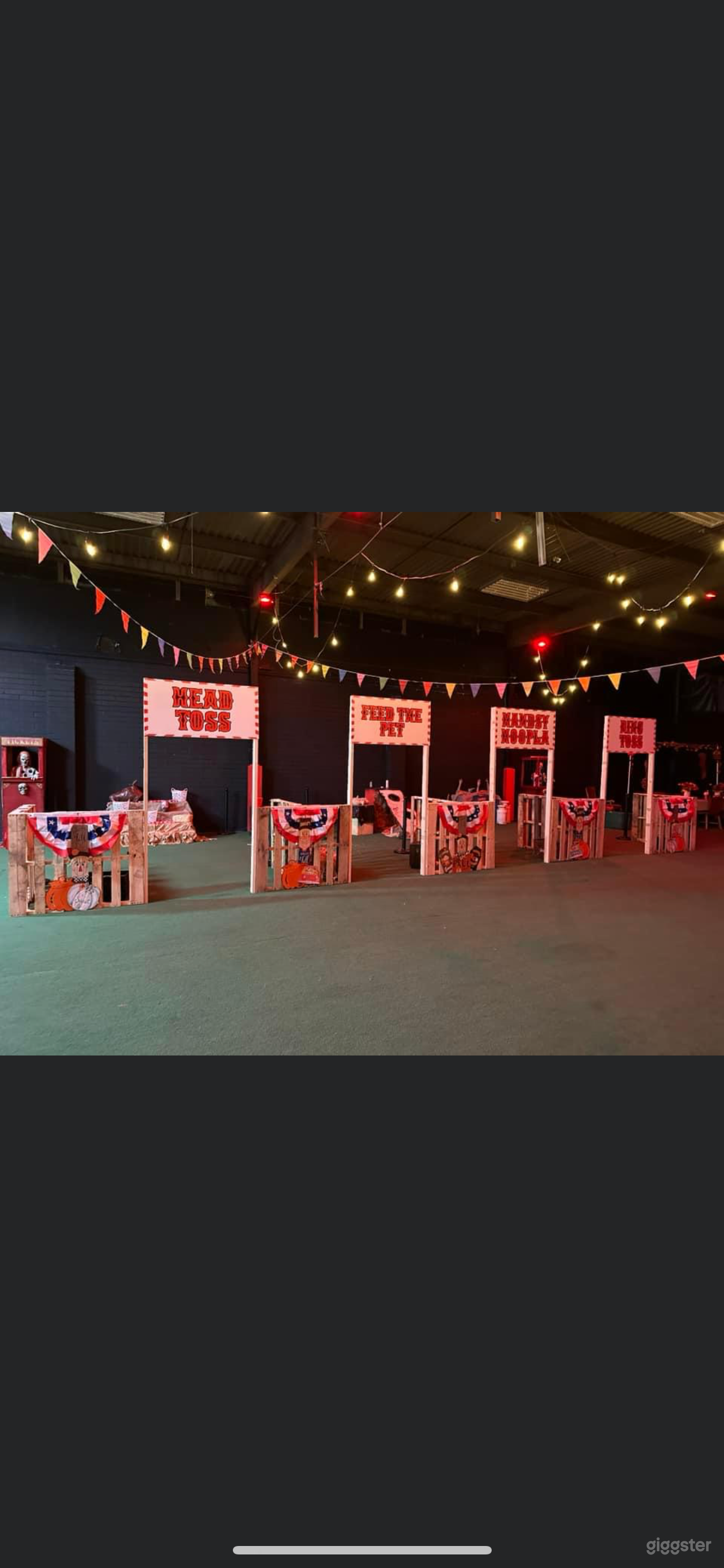 Fielding Area, stands are removed and removable