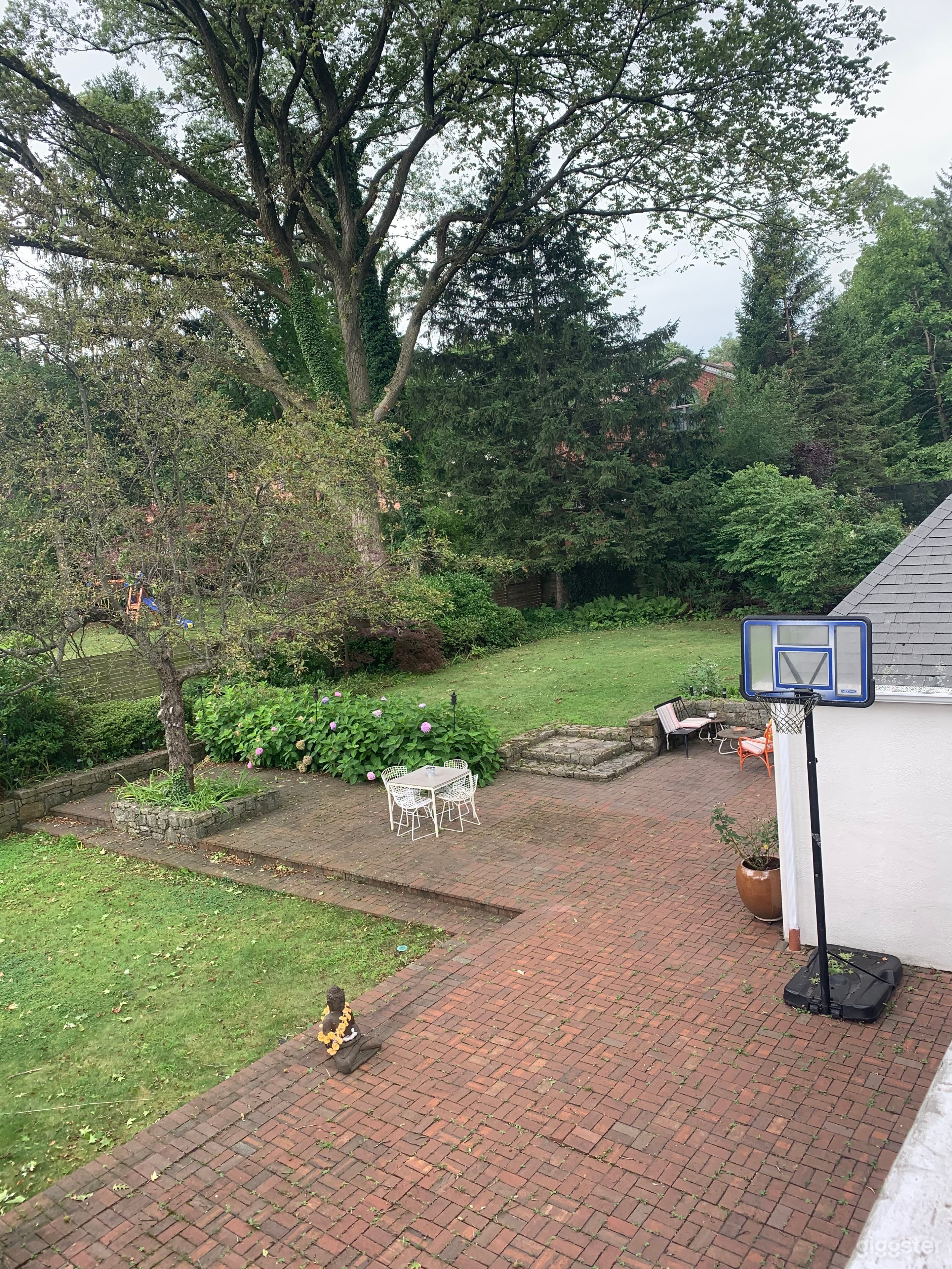 View of backyard from 1st floor balcony