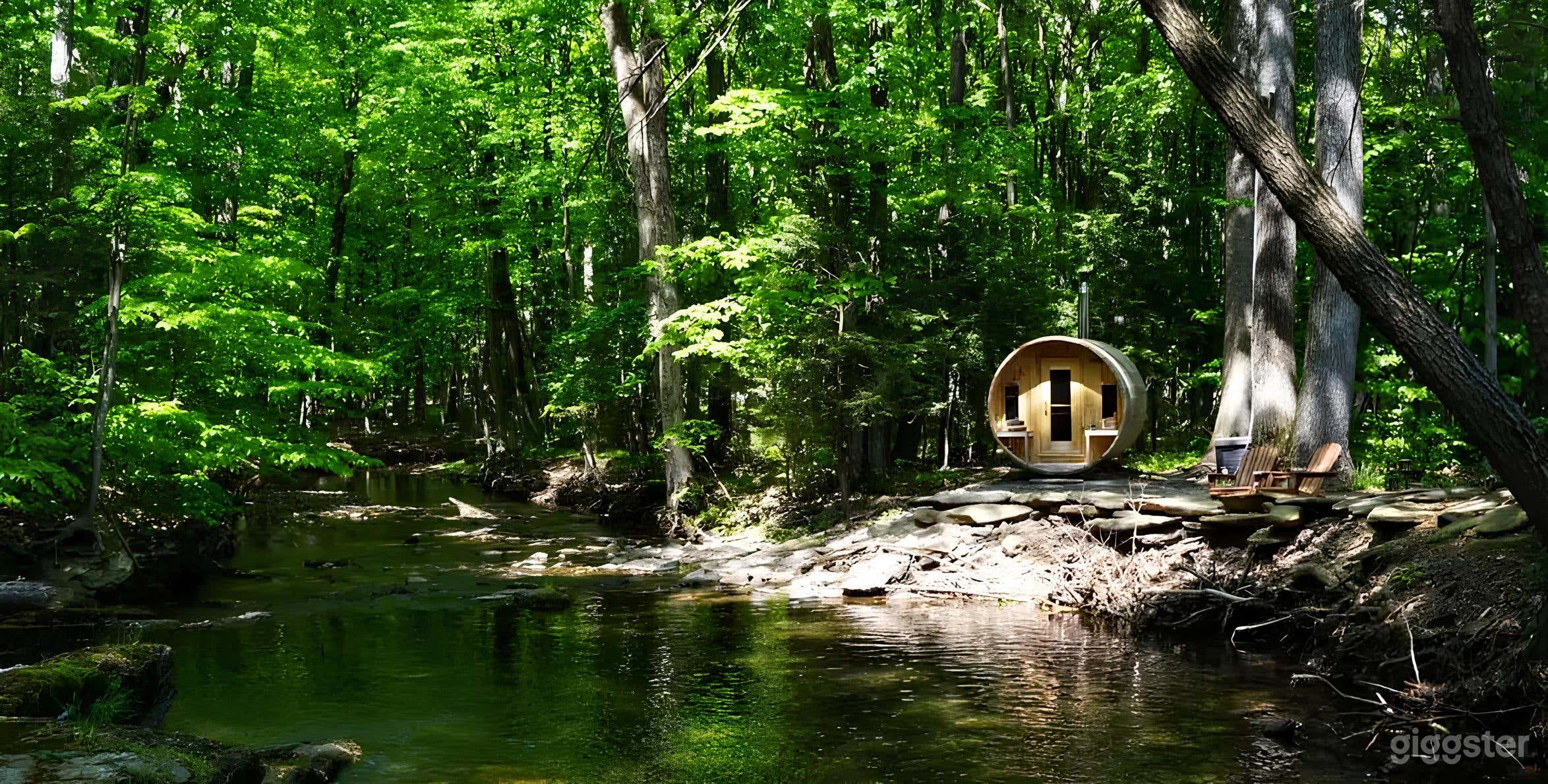 Upstate Farm with Animals, Lawn, Stream, Forest Photo 2
