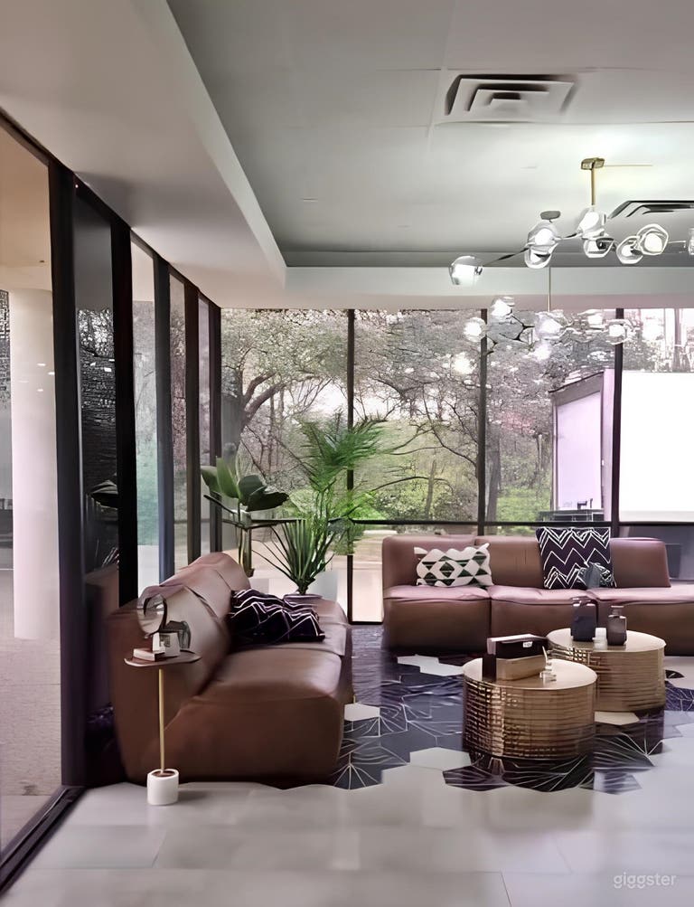 Salón sofisticado para filmaciones 